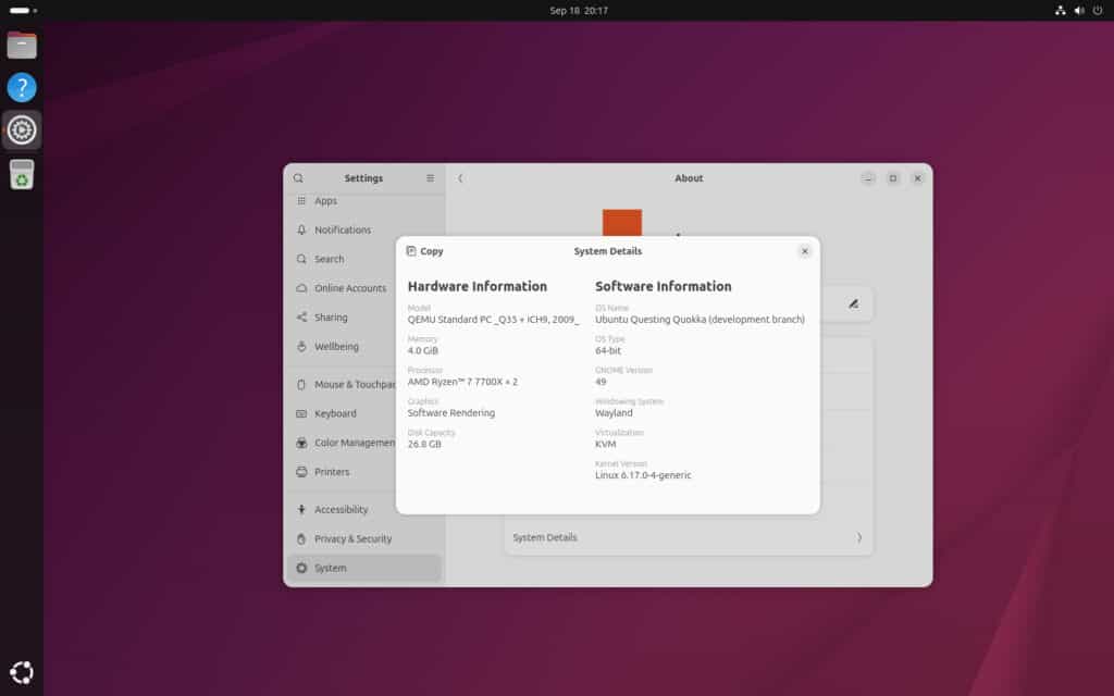 Ubuntu 25.10“Questing Quokka”测试版