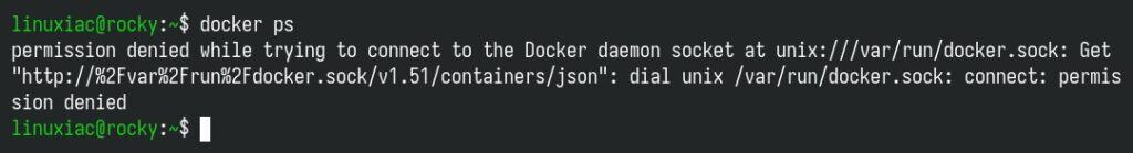 Docker 权限被拒绝。