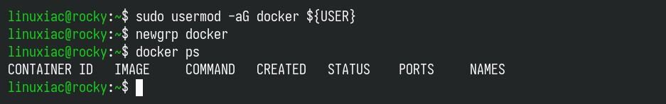 以普通用户身份运行 docker 命令。